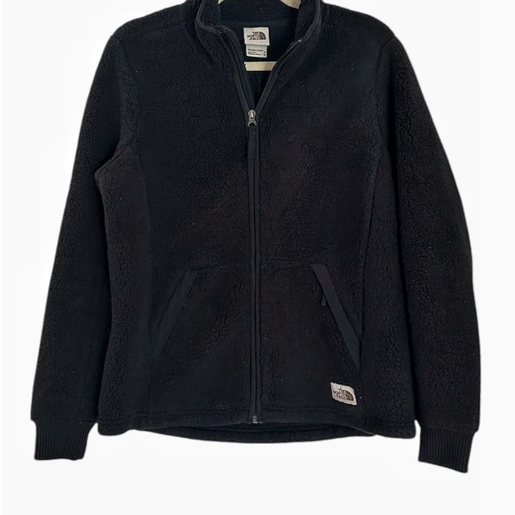 The North Face Women’s Fleece Jacket Black Full Zip Size Medium - Picture 2 of 9